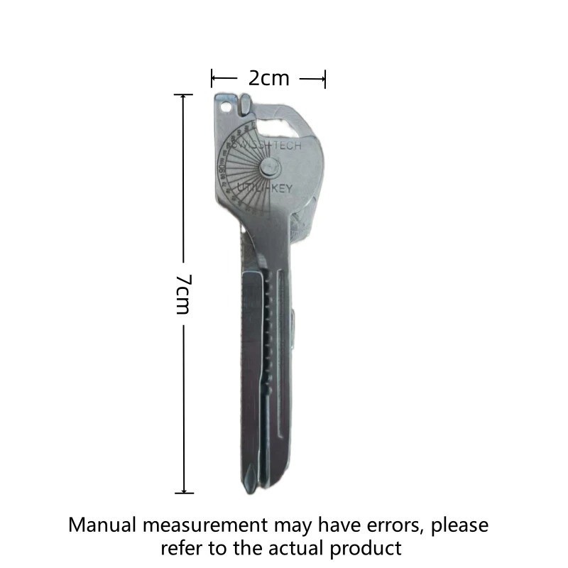 8-in-1 Multi Tool Keychain Camping Survival Folding Screwdriver Bottle Opener