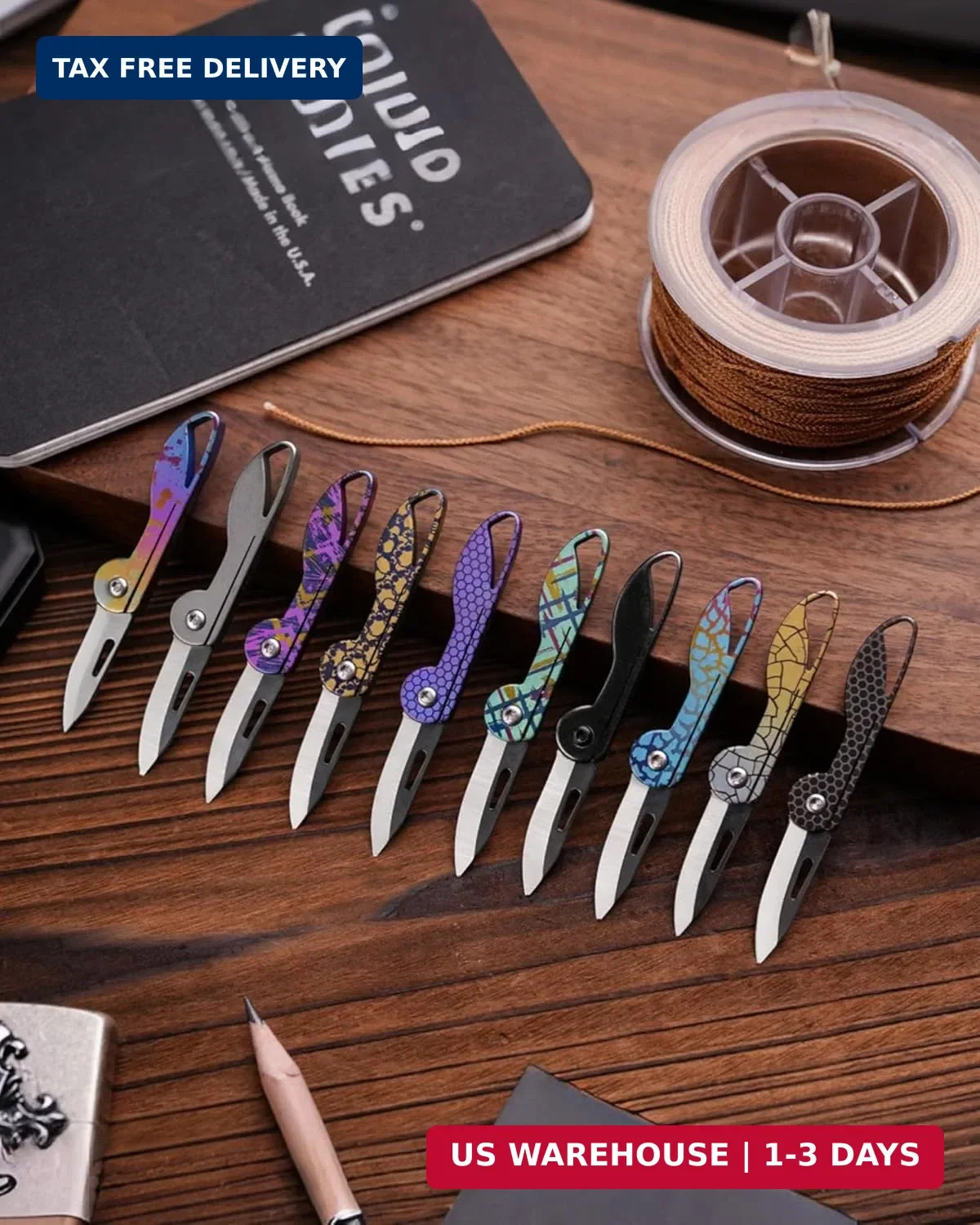 KeyUnity KK05 Mini Titanium Pocket Knife for Everyday Carry- Razor Sharp Folding
