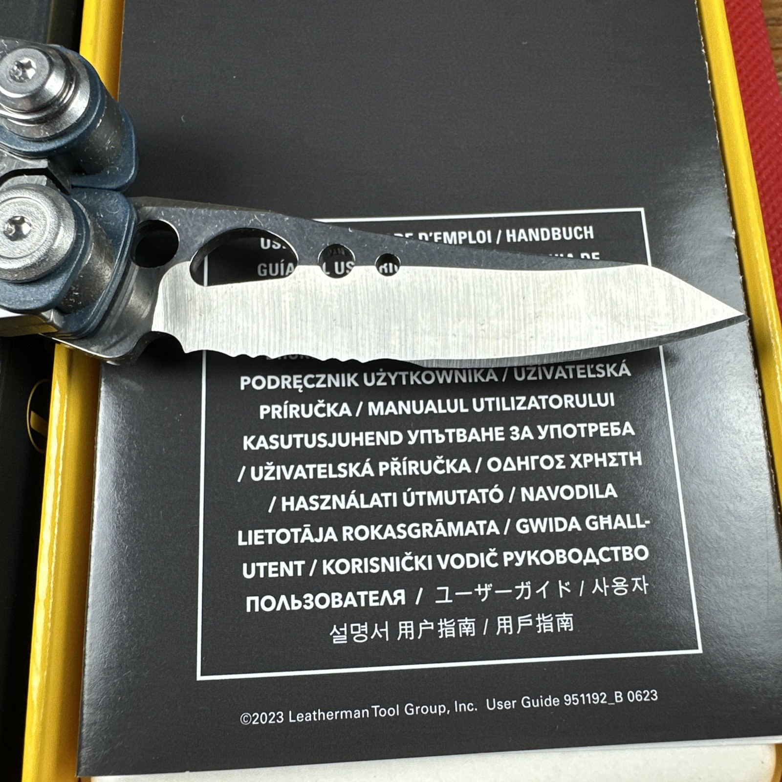 Retired New In Box Denim Blue Leatherman Skeletool. Collect. (Not From China)