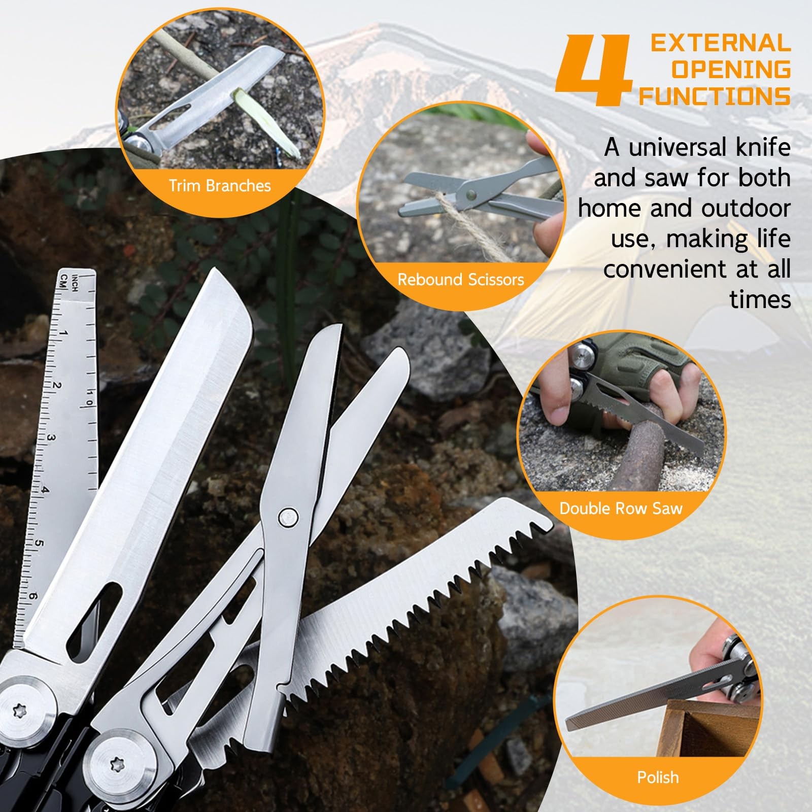 28-in-1 Multitool Pliers with Scissors,Saw, Screwdrivers,Rope Cutters,Can Ope…