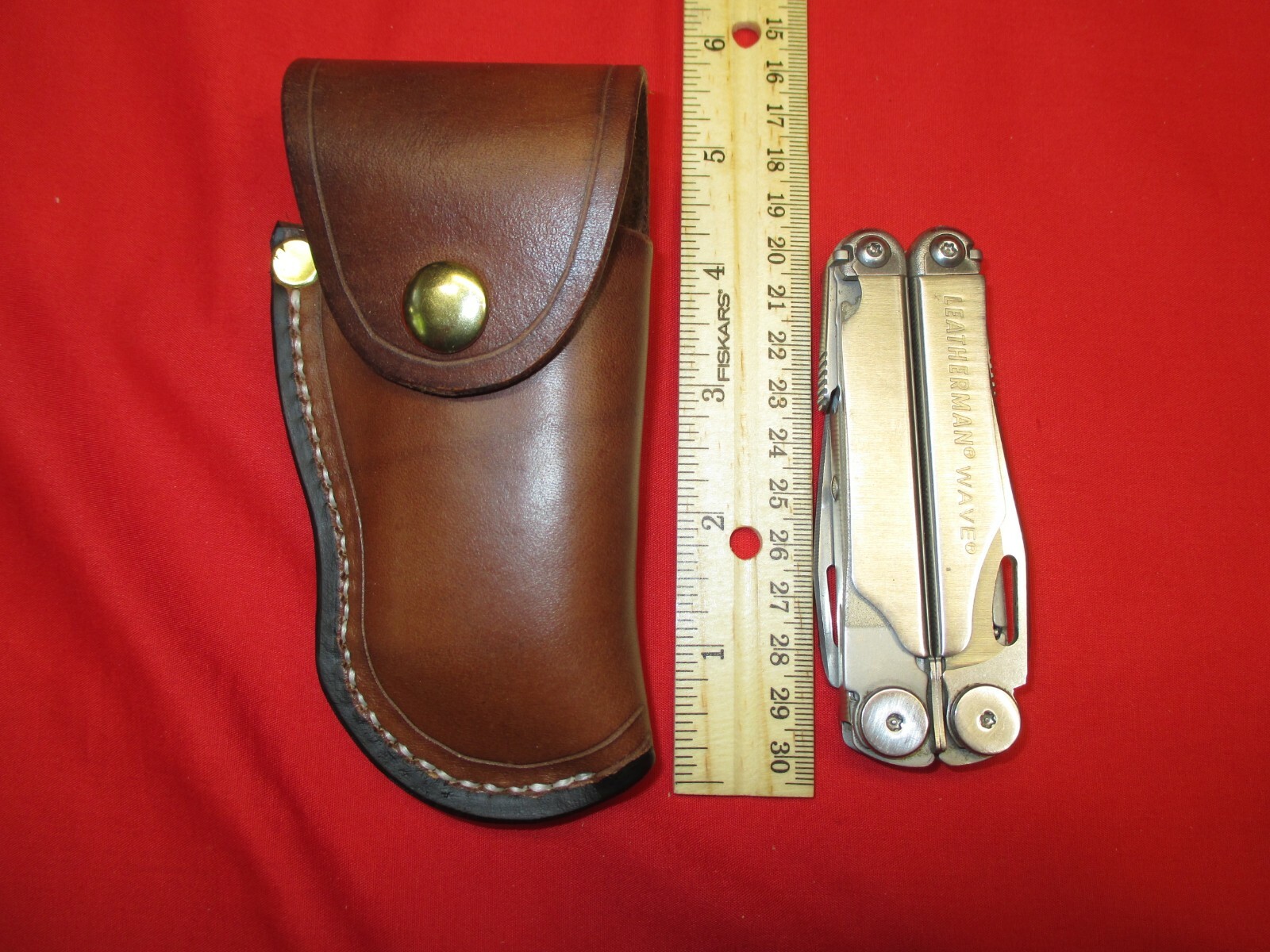Leather Sheath for LEATHERMAN WAVE MULTI TOOL Western Holster Shaped