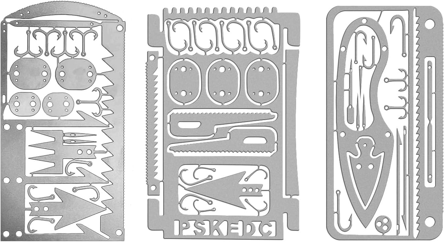 Survival Cards, Multitool Camping Tool EDC Kit for Outdoor Hiking, Fishing, Hunt
