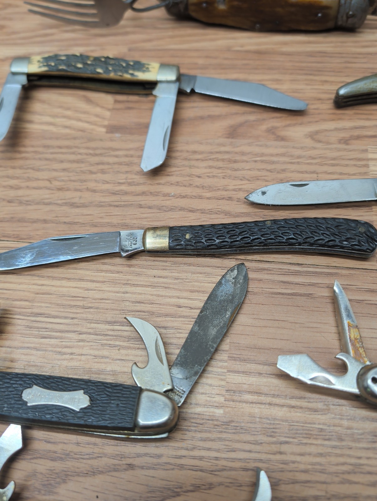 Vintage Stainless Steel Blade Pocket Survival Folding Multi-tool – Lot Of 9