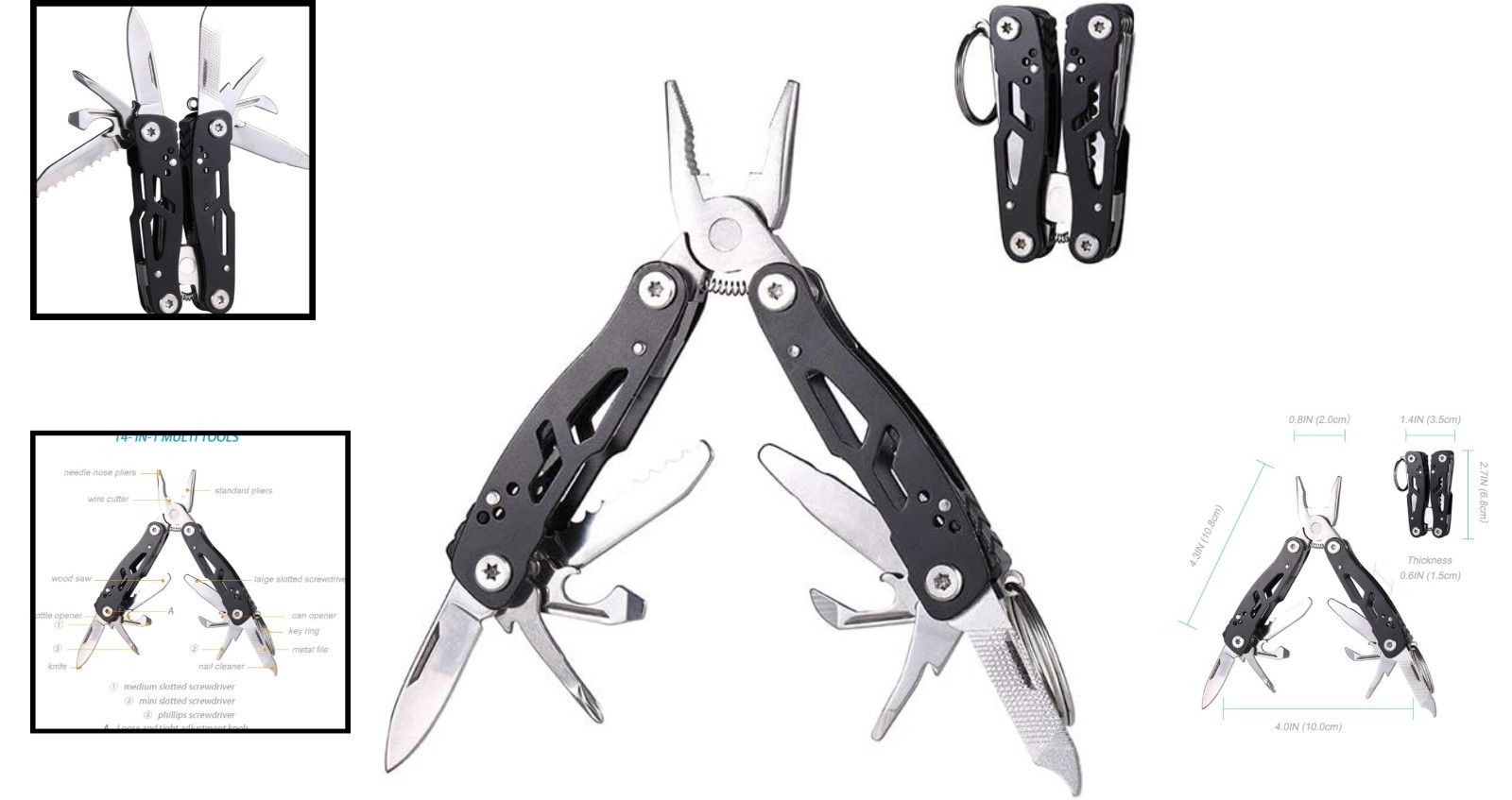 Compact Stainless Steel Multitool Pliers – Ultimate Gift for Dads & Adventurers
