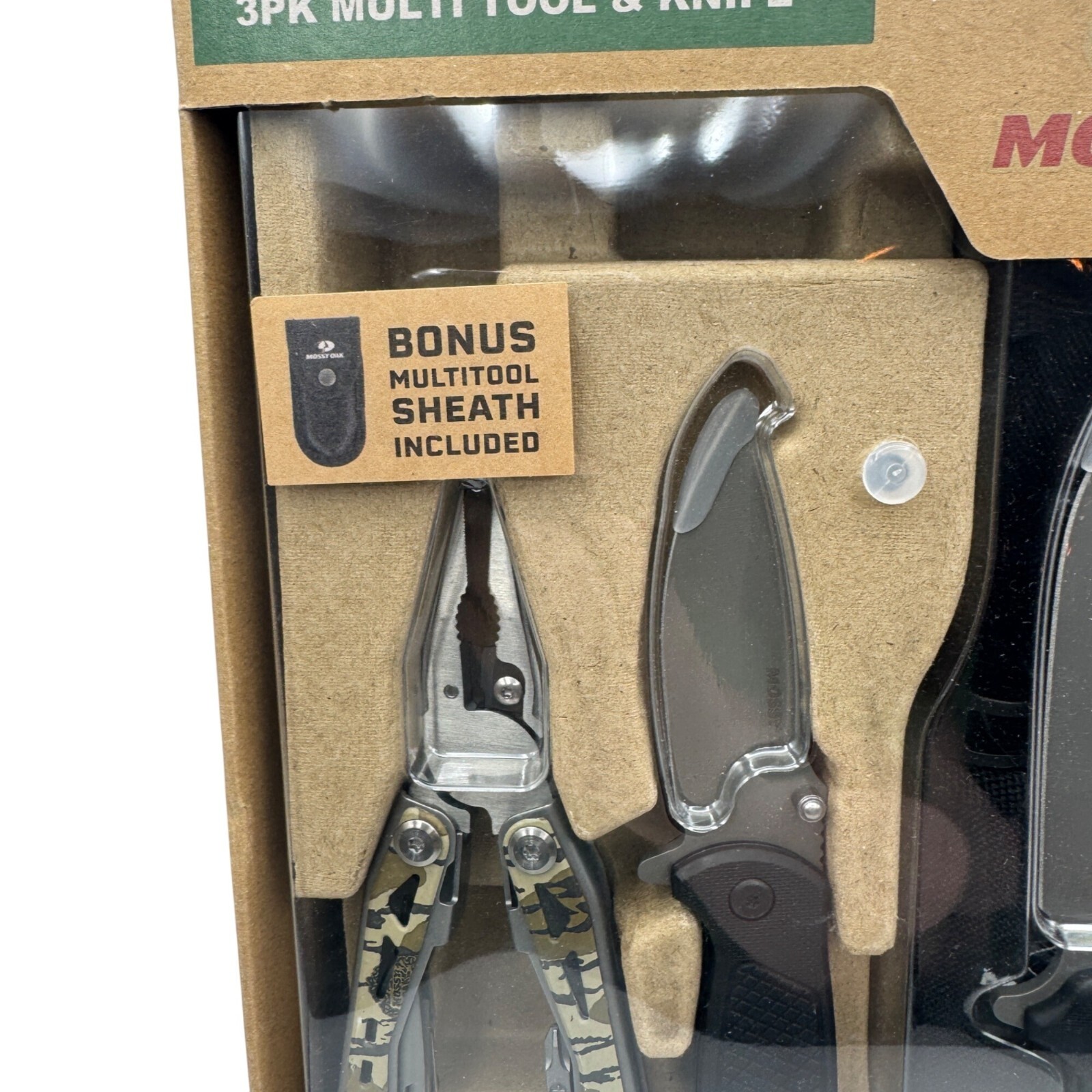 Mossy Oak 3-Piece Multi Tool & Knife Set With Sheath