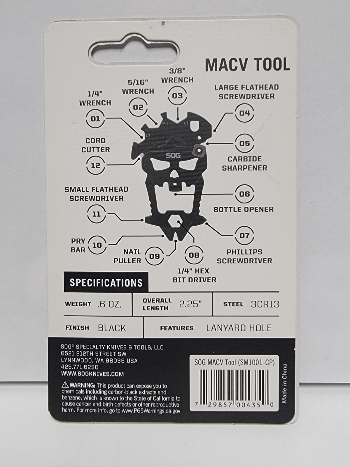 New SOG MacV Multi Tool SM1001-CP