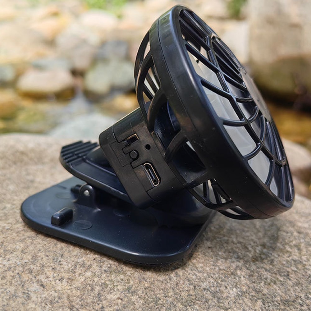 Easily Rechargeable Solar Powered Hat Fan with Multiple Airflow Levels