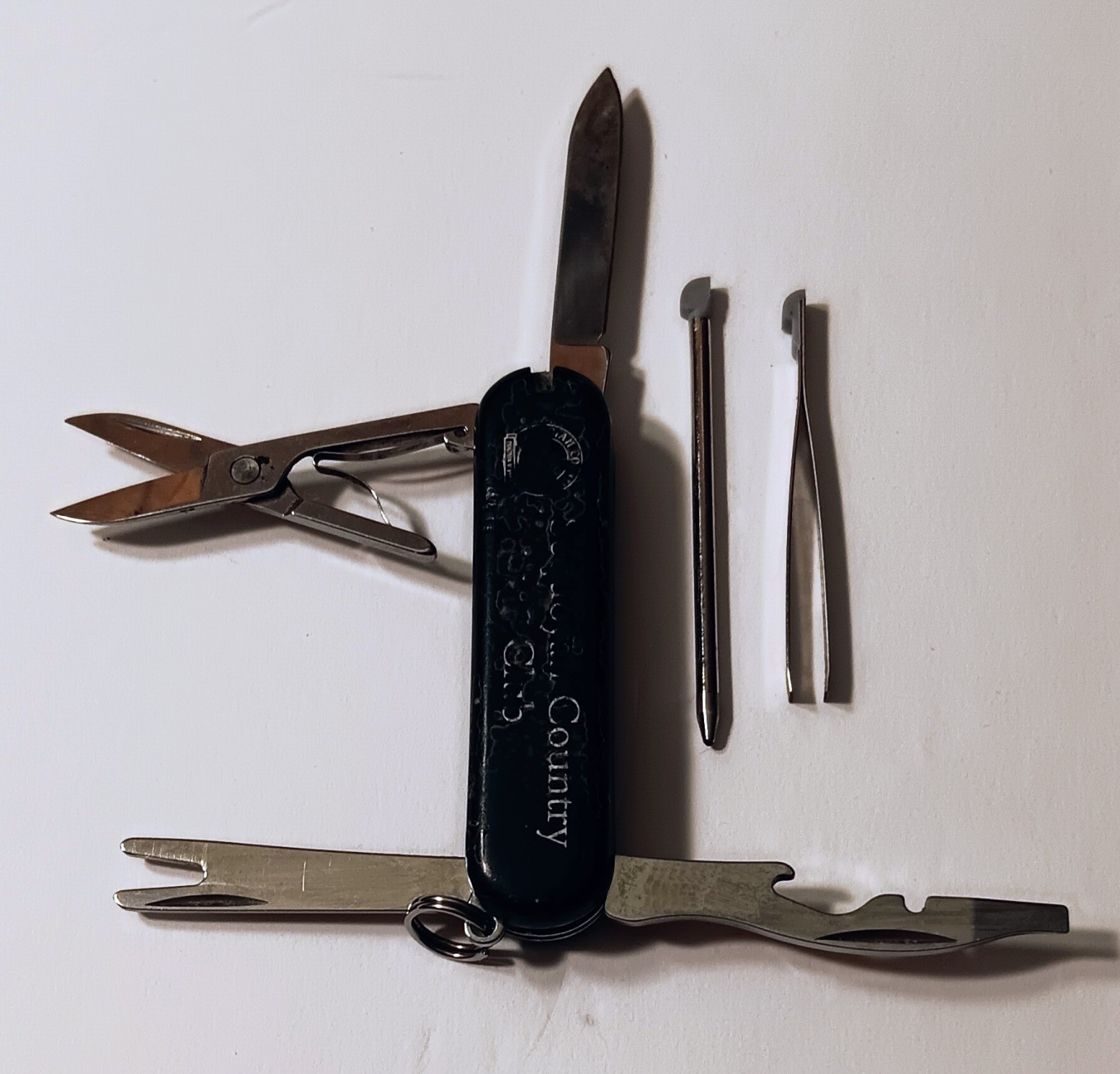 Victorinox Classic SD 8-Tool Multi-Tool Black Country Logo Scissors Lanyard