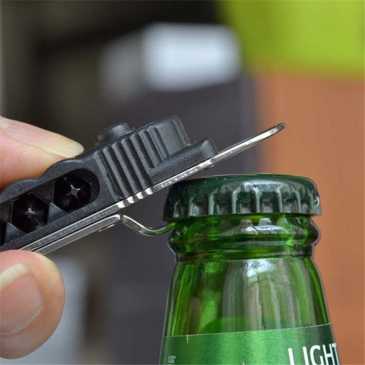 Handy Pocket Toolkit Multifunctional Screwdriver with Led Light & Bottle Opener