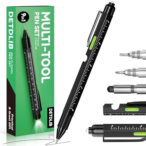 9-in-1 Multitool Pen with LED Light, Stylus, Level & Screwdriver – Perfect Gift
