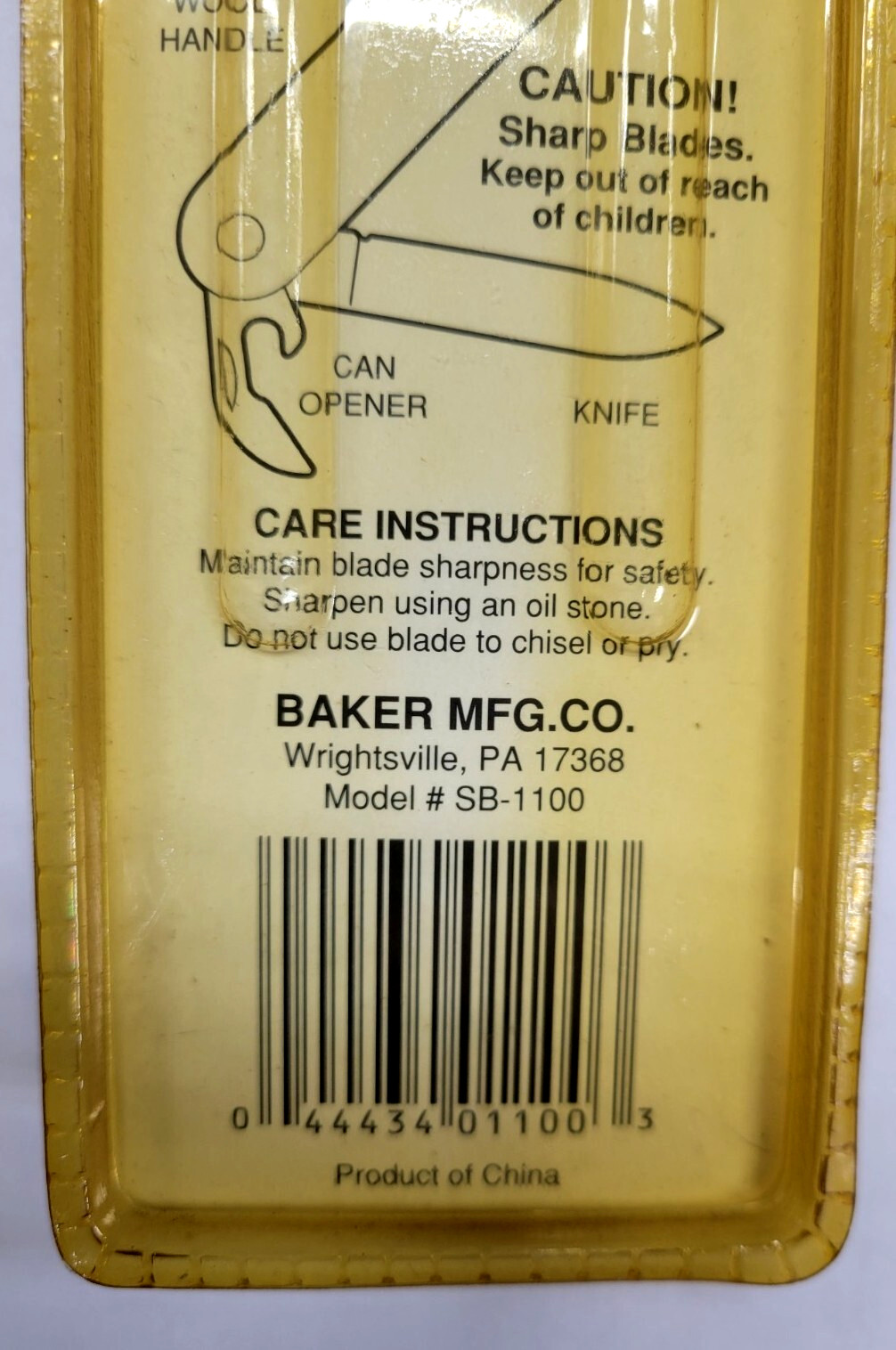 Baker Sliverback Pocket Knife Multi Tool SB-1100 Stainless Steel New NOS