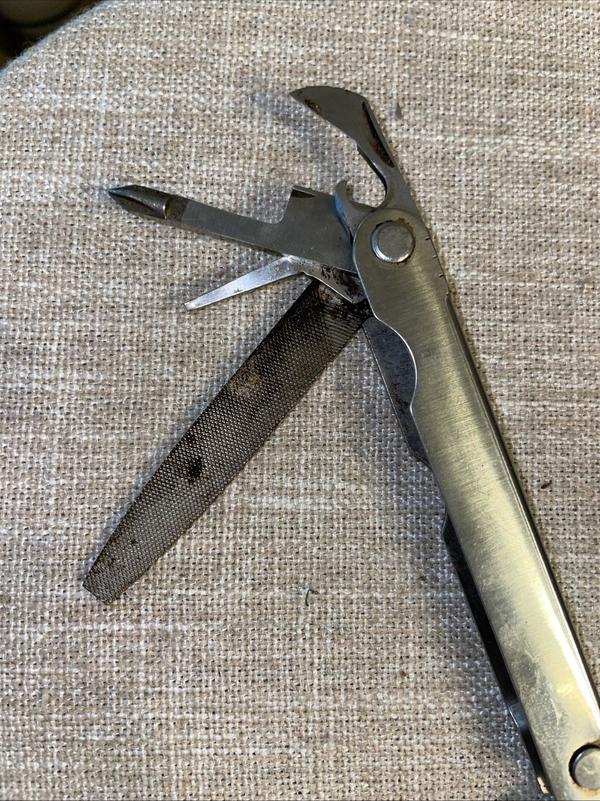 Vintage Leatherman 9 Multi Tool With Sheath. USA Made Pat. 1325473