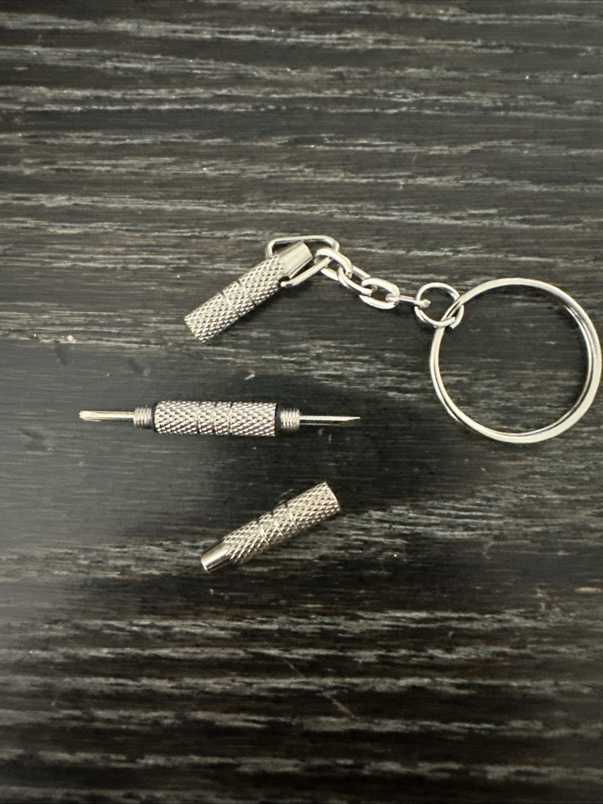 5pcs Key Ring Screwdriver EDC Tool Set Outdoor Pocket Mini Tool Keychain Silver