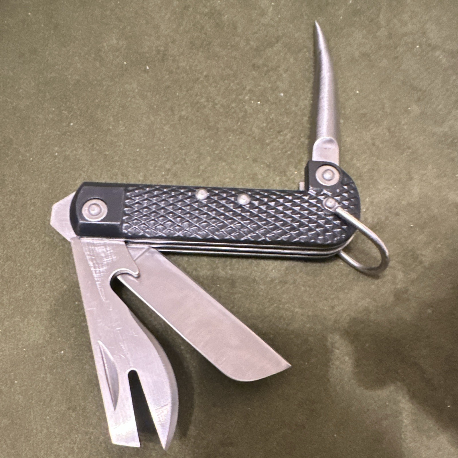 baladéo Demanilleur Nautical Multi-Tool Knife 4 Tools Black ABS Lanyard Ring
