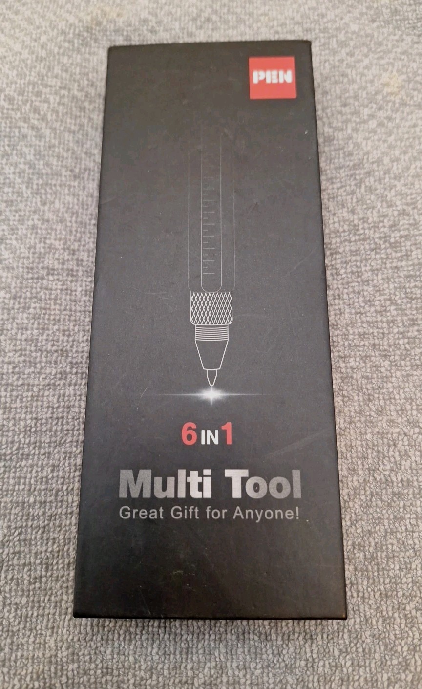 Multitool Pen 6 in 1 Tools Pen-Stylist-Ruler-Bubble Level-Philips & Flathead SD
