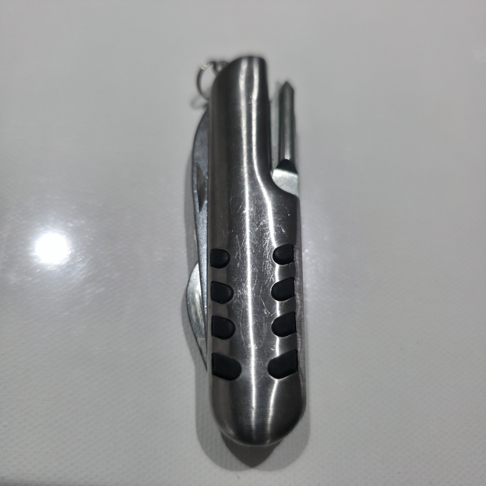 Stainless Steel Folding Multi-Tool Pocket Knife 6 Tools Corkscrew Key Ring