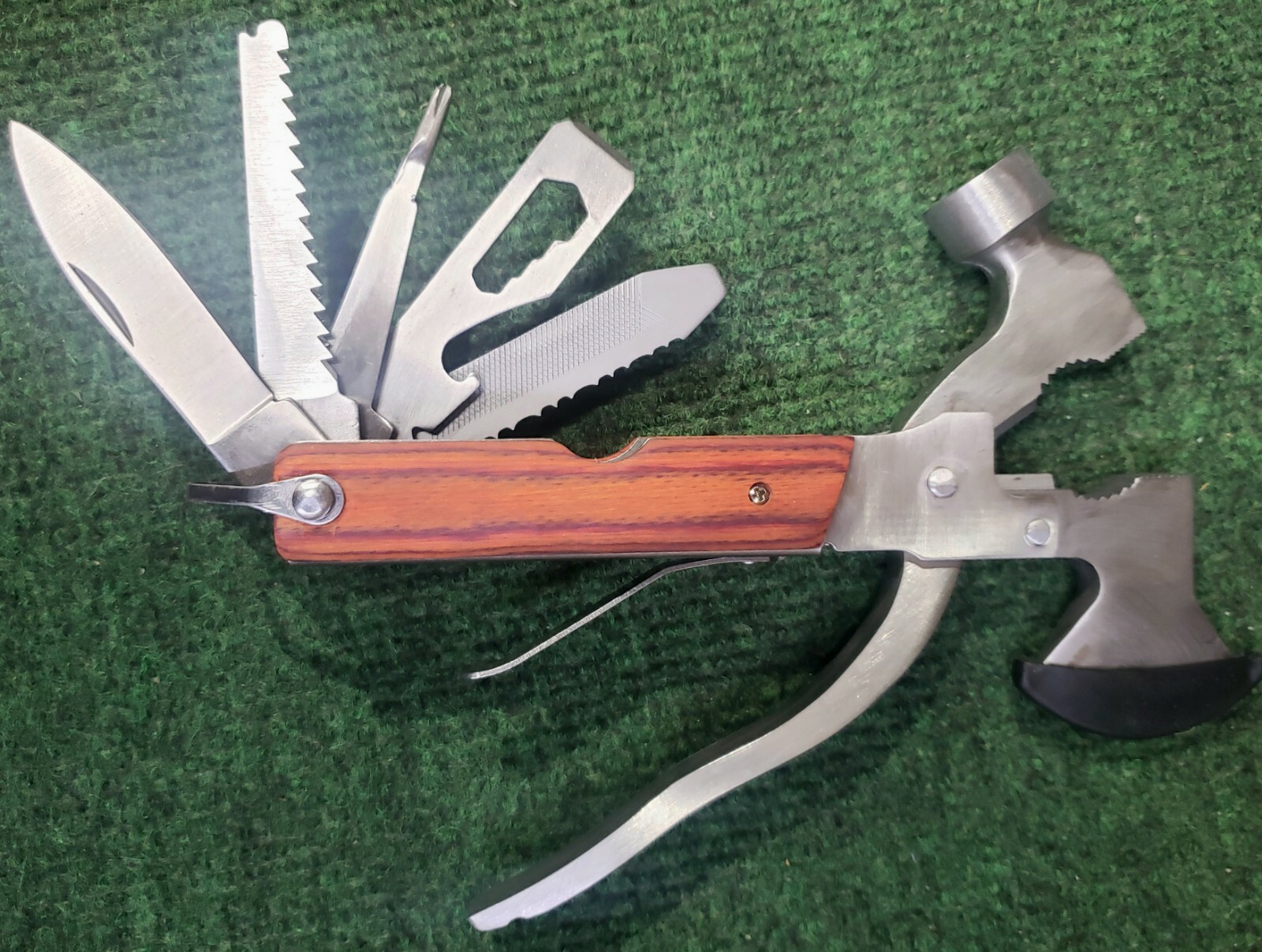 Axe 9 in 1 multi-tool All-in-one tool Axe, Hammer, Saw & More, Great Gift Idea
