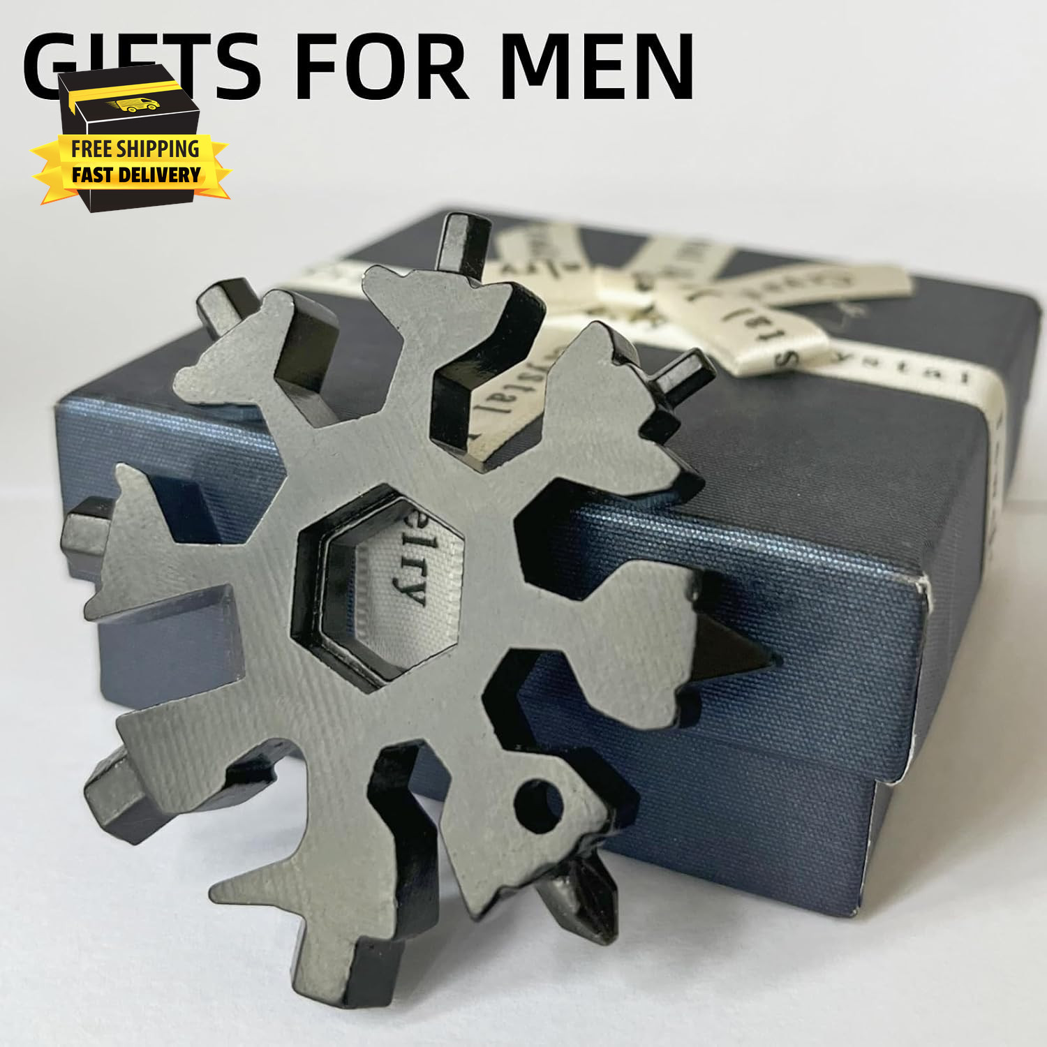 18-In-1 Snowflake Multi Tool, Stocking Stuffers for Men, Cool Camping Tool Gadge