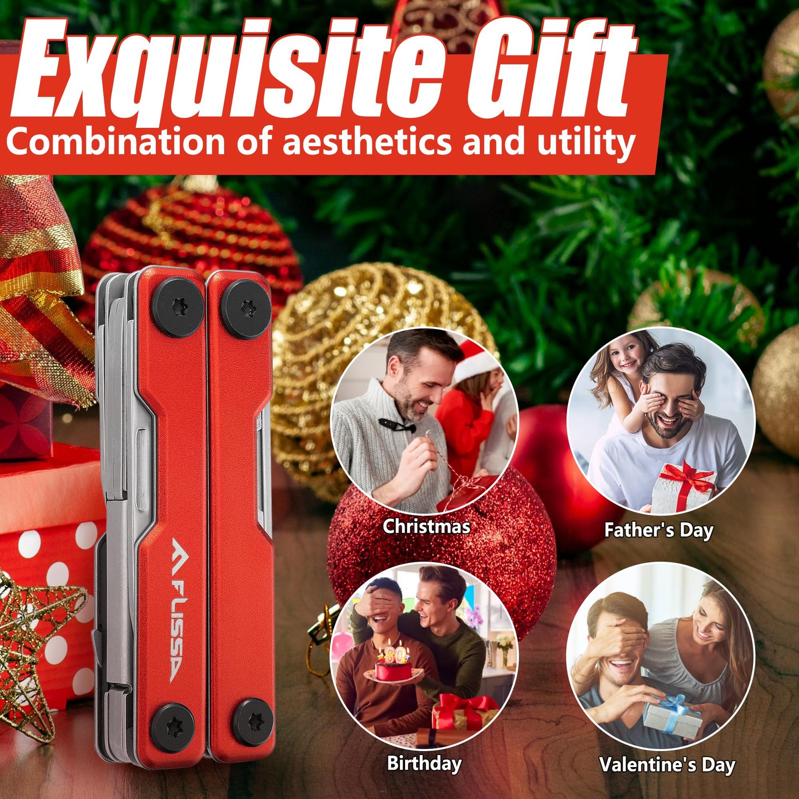 Multitool Scissors, 11-in-1 Multi Tool Pocket Knife, Stainless Steel Mini Mul…