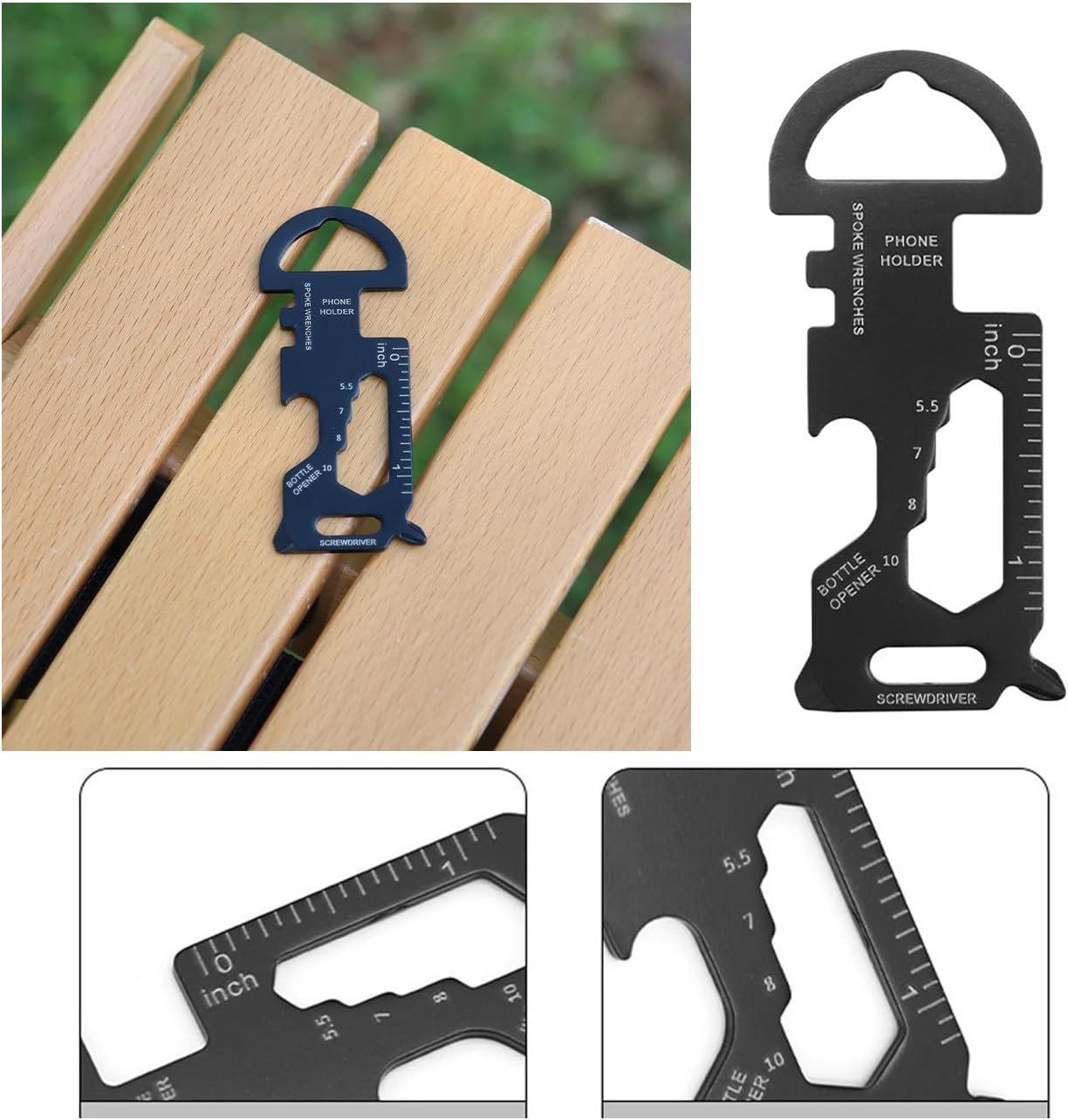 3 Pack Keychain Multitool Mini EDC Multitool Small Pocket Multi Tool Pry Bar Bot
