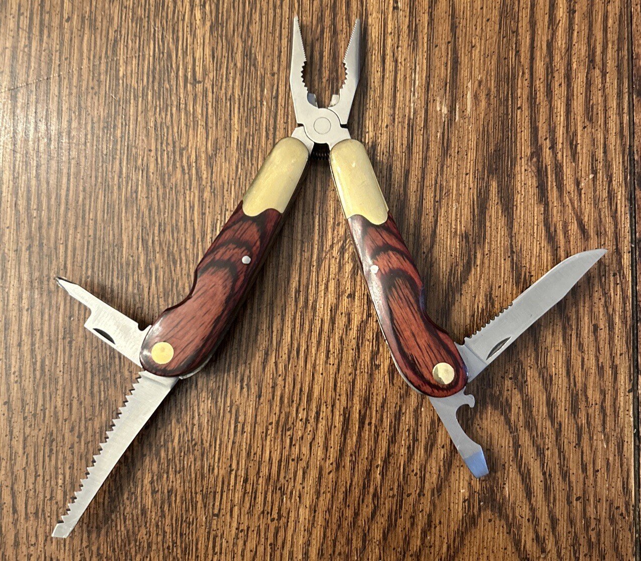 HUSKY 25 Years 25th Anniversary Limited Edition Multi-Tool Brass Wood VNTG READ