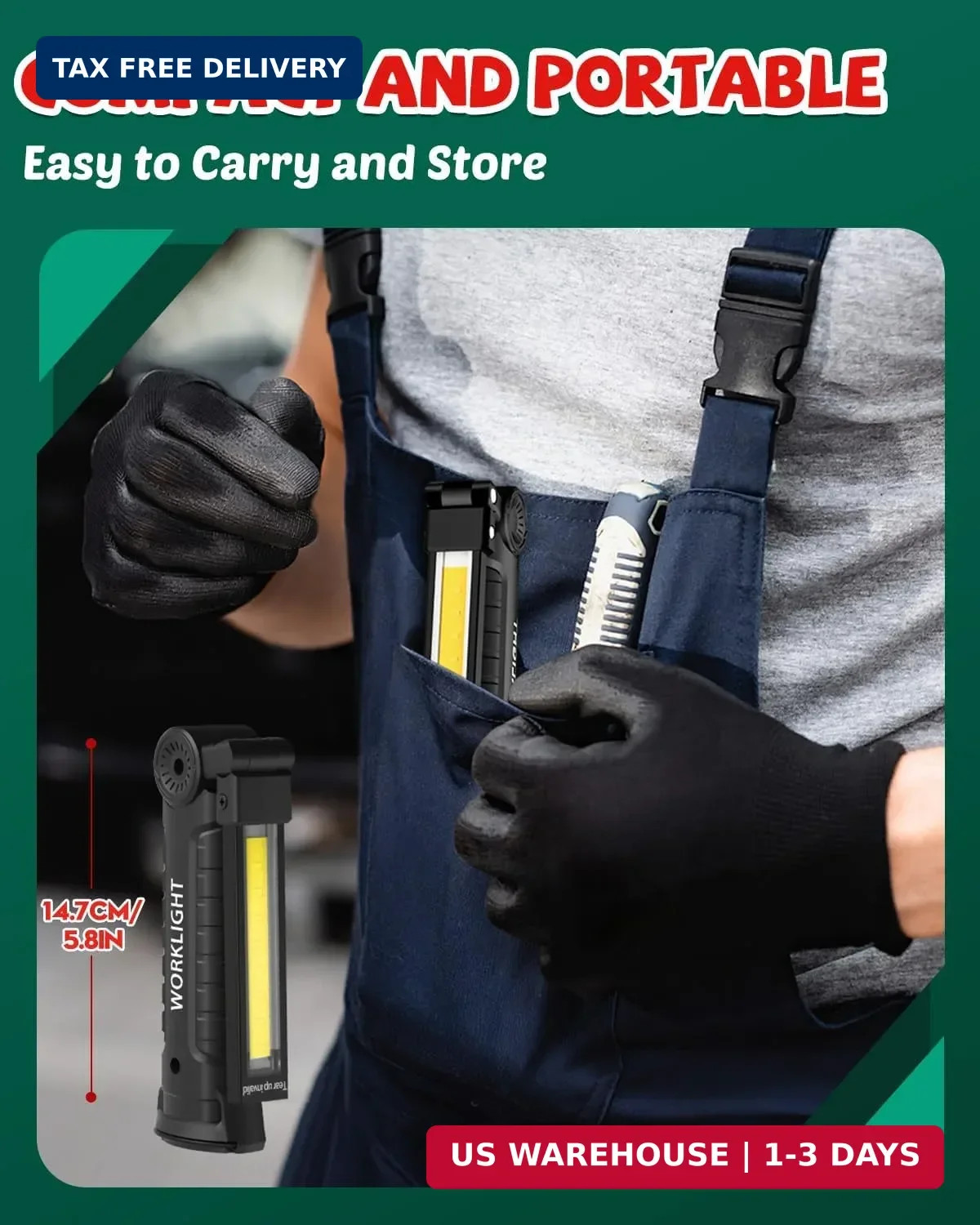 Coquimbo Tool Fathers Day Dad Gifts for Men Him Husband, Rechargeable LED Work L