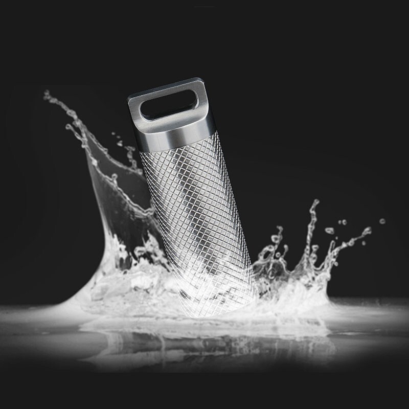 EDC Titanium Portable Waterproof Box Keychain Pendant Pill Storage Container