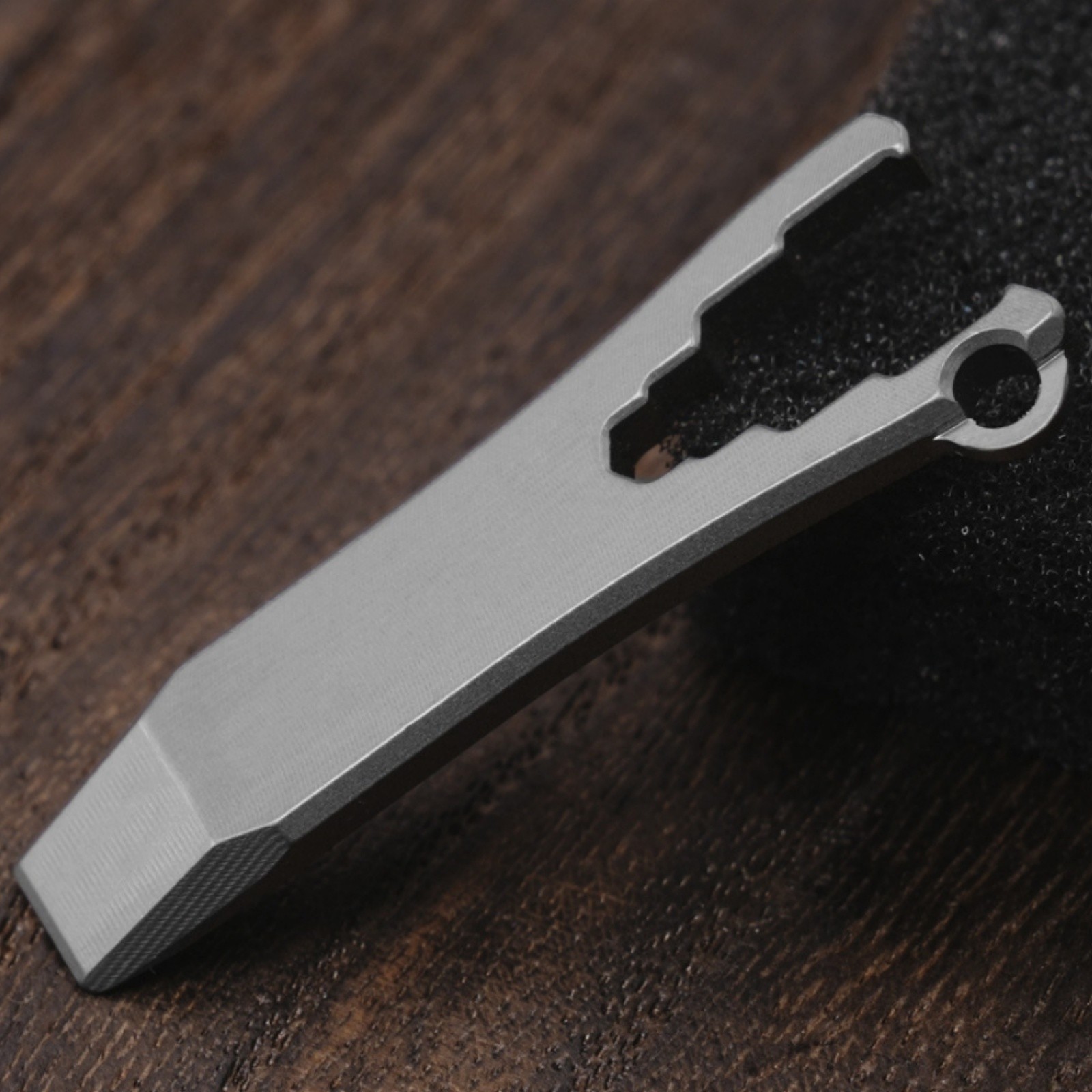 Titanium Alloy Mini Pry Bar EDC Bottle Opener Wrench Keychain Tool Waterproof