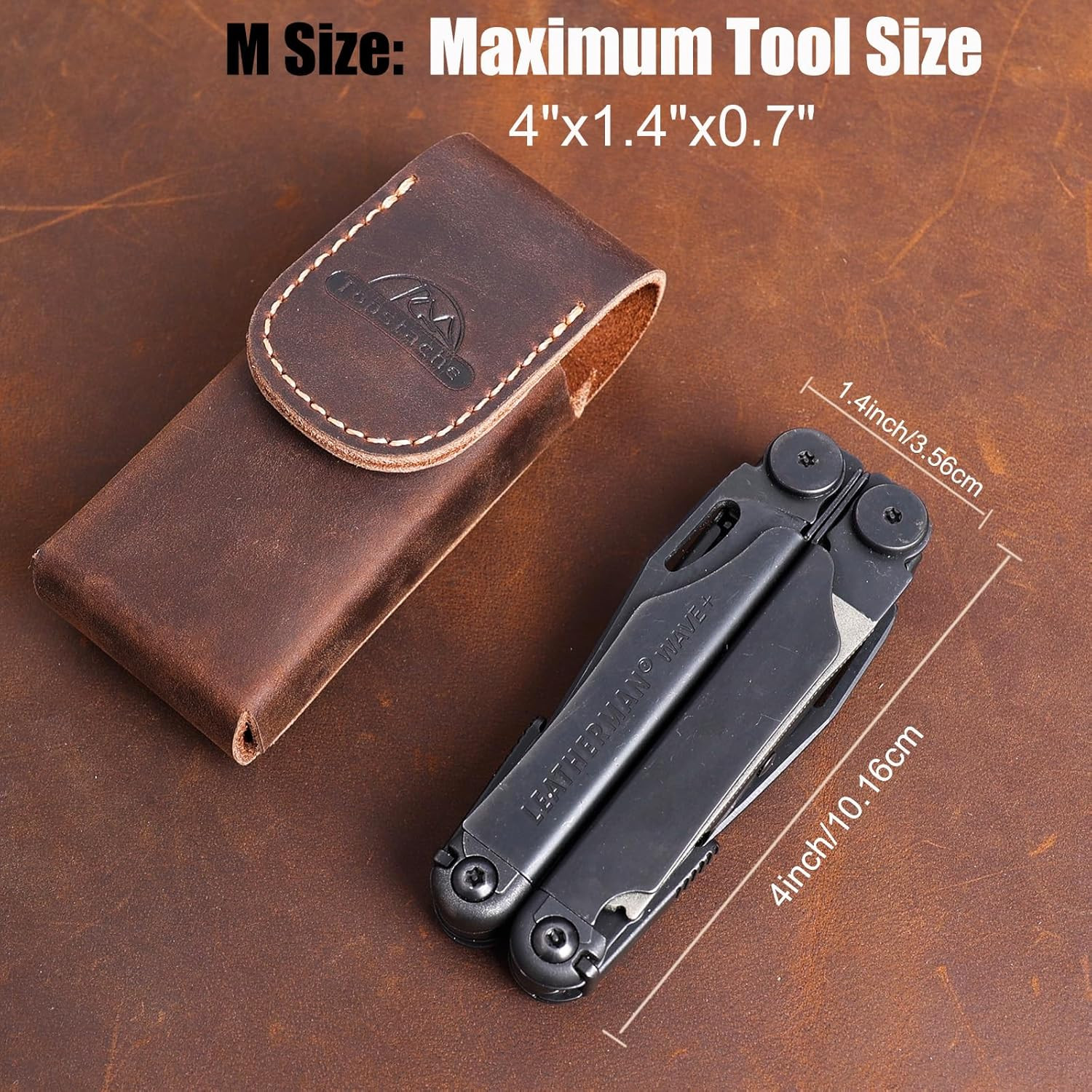 Leather Multitool Sheath for Leatherman Wave & Wave+ – Multitool Holster for Bel