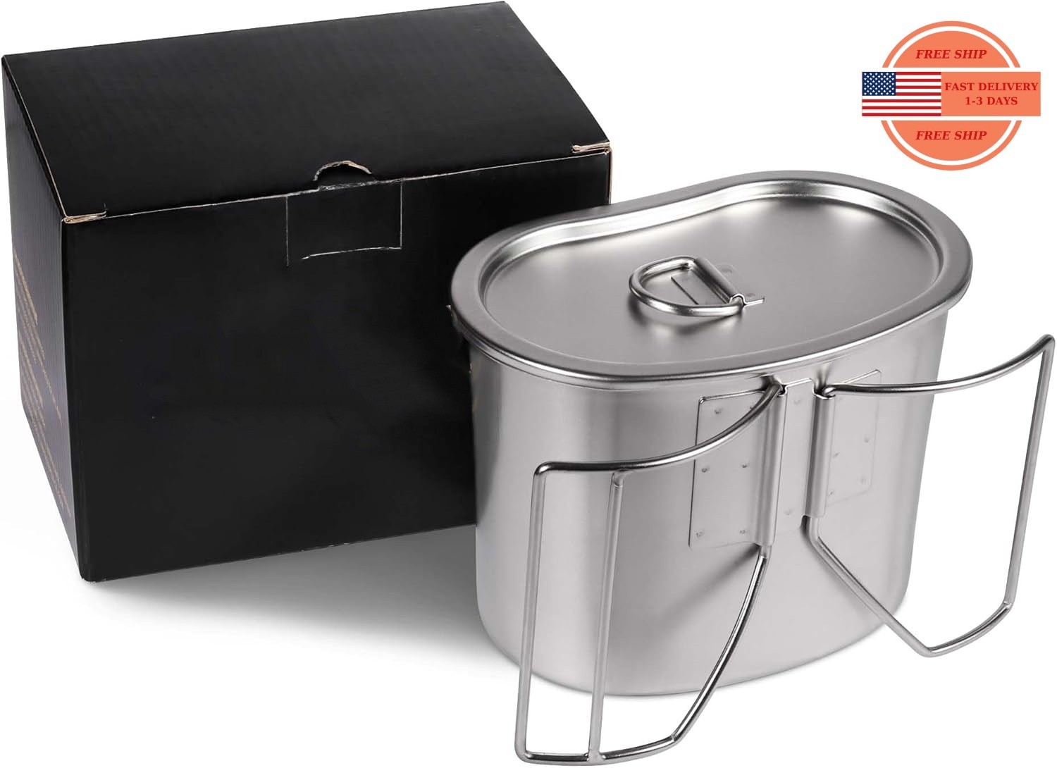 Vaso cantimplora estilo militar de acero inoxidable 304 del ejército de EE. UU