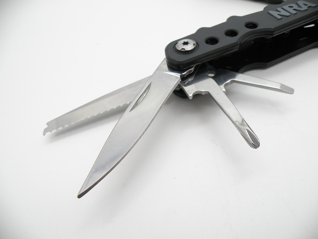 NRA Multi-Tool With Black Nylon Belt Case 22 Tools Survival Camping Handyman