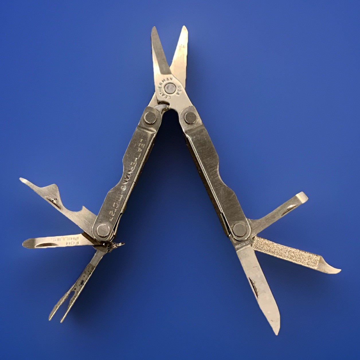 Vintage Original and Micra Leatherman Multi-Tool Set of Two (2) Stainless Steel