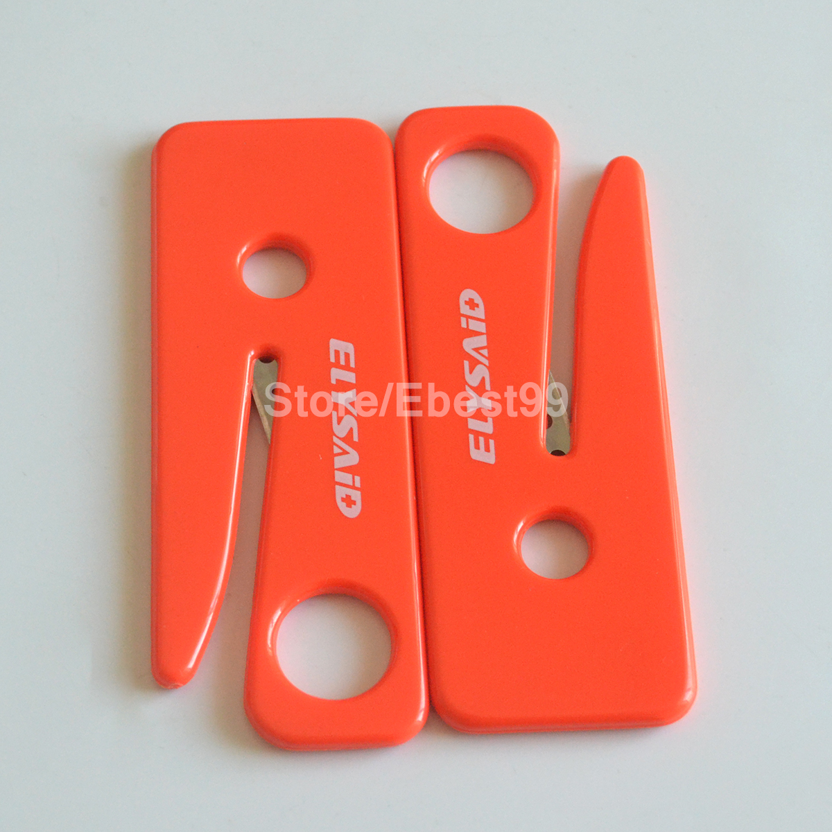10pcs Seatbelt Cutter Safe Handle Razor Blade Car Seat Belt Knife Sharp Orange