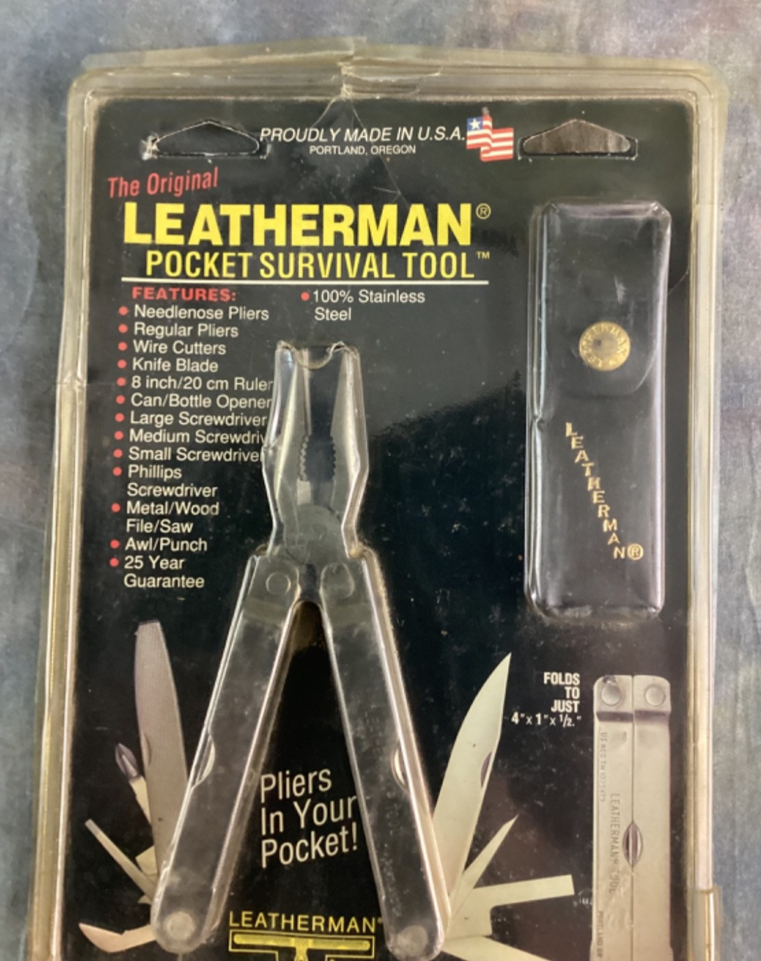 Original 1991 Leatherman Pocket Survival Tool PST Multi-Tool USA