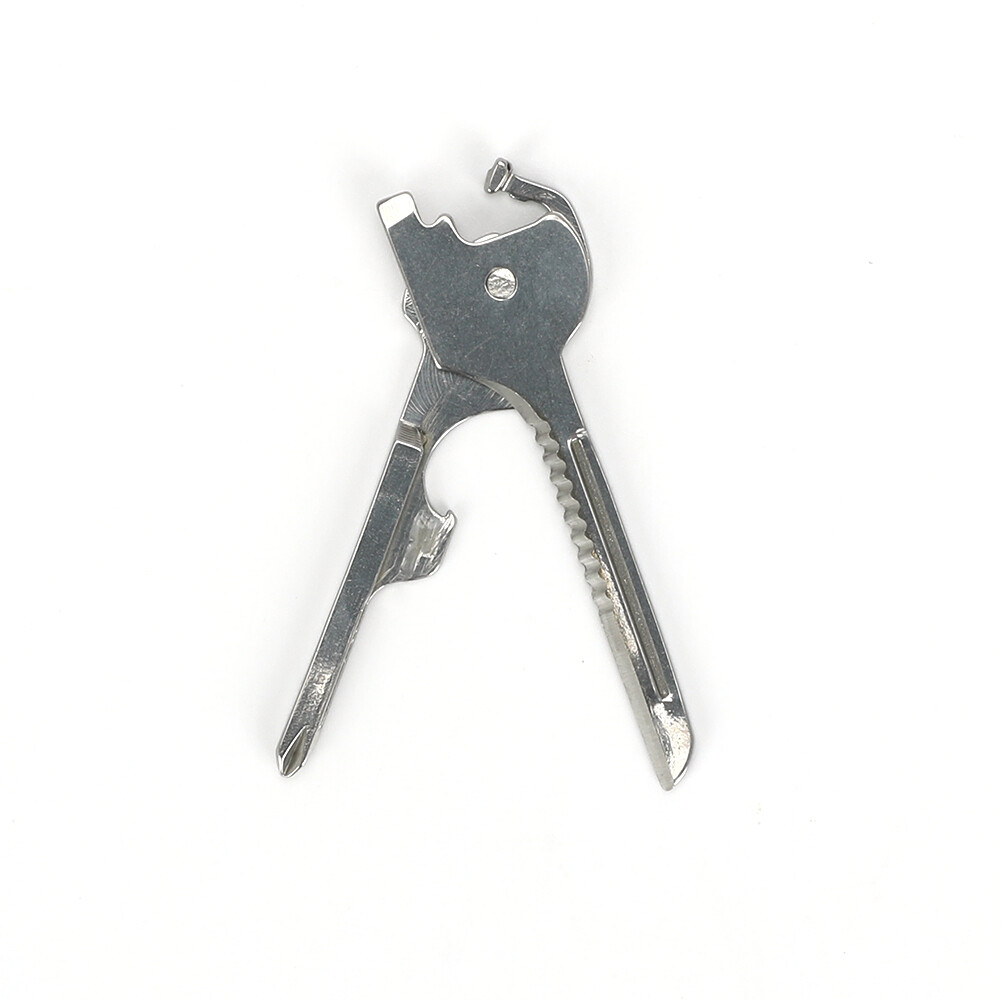 6 in1 Keychain Keyring Multi Tool Stainless EDC Screwdriver Opener Camping Tool