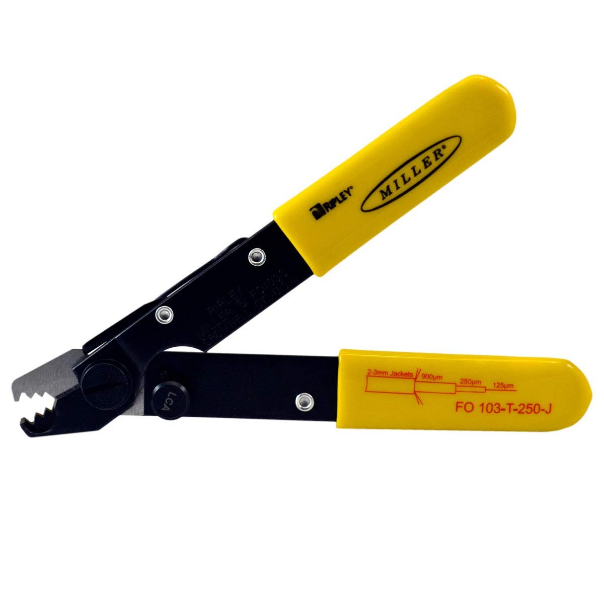 Miller FO 103T250J Series ThreeHole Fiber Optic Stripper for Working Technici…