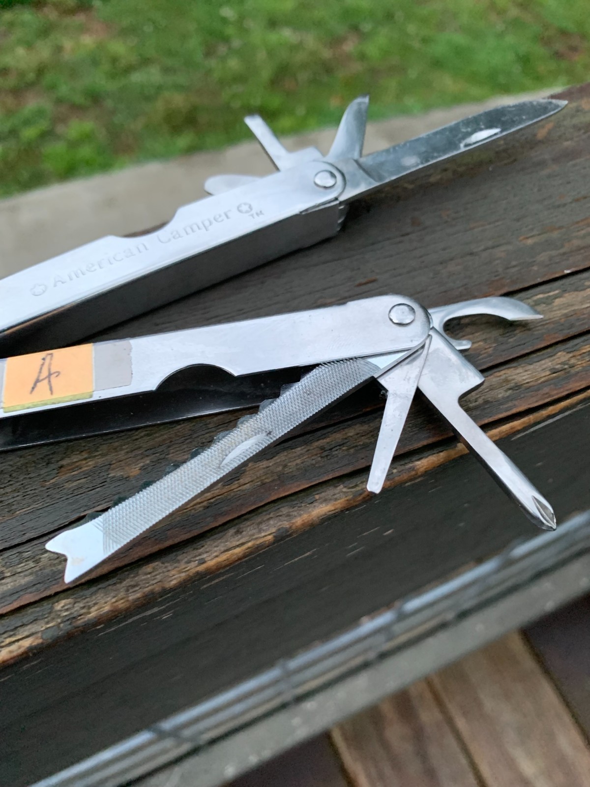 Vtg 90s Gerber MPT #5 & American Camper Multitools, Stainless Steel, 4.5″ & 4″