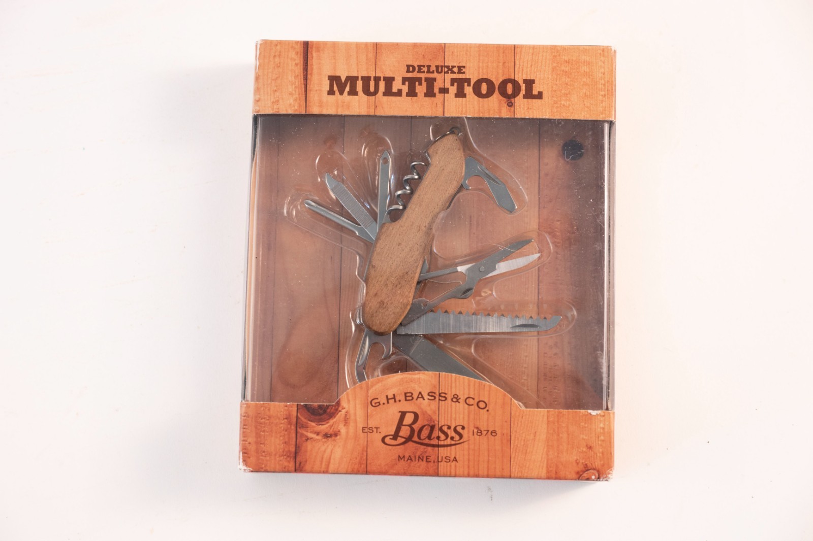 GH Bass & Co Deluxe Multi Tool – New in Box – Wood Handle