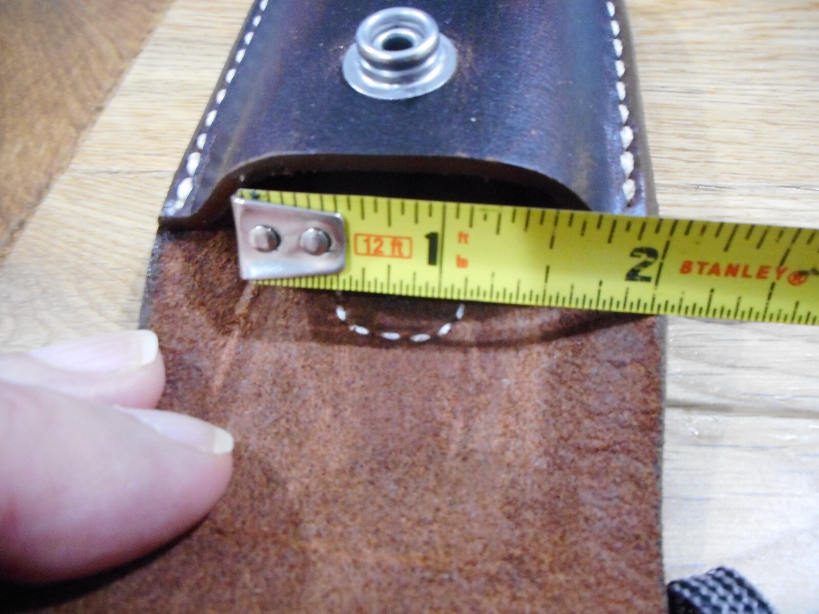 Leatherman Surge. Crazy Horse leather sheath. Tooled flap. Sheath only.