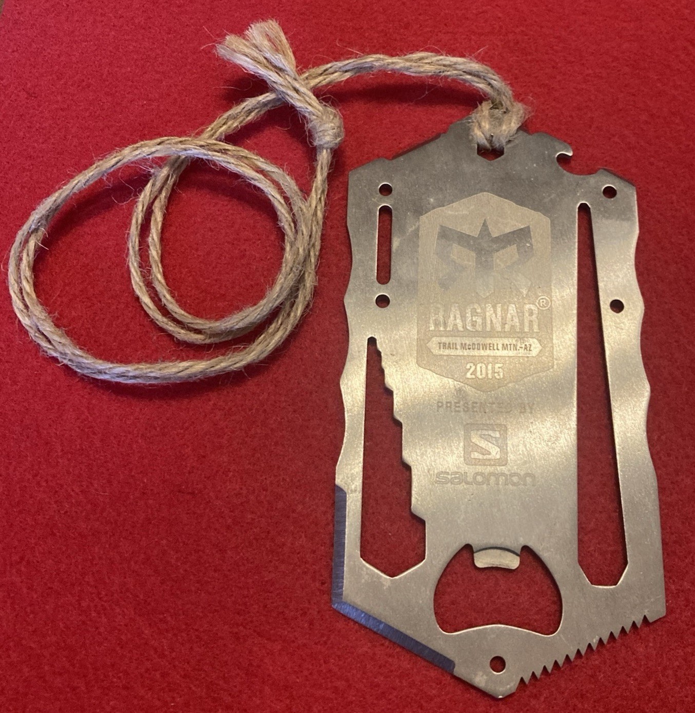 2015 Ragnar Trail, McDowell Mountains Ariz. multi tool- Bottle opener advertis