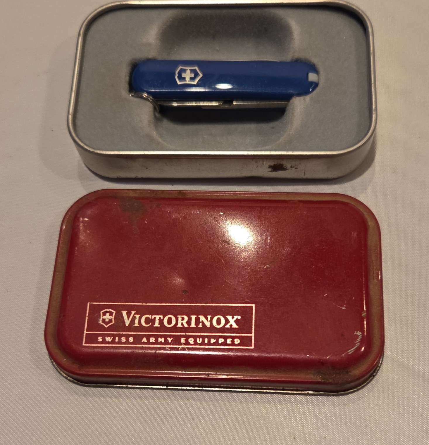 Victorinox Blue Stainless Steel Multi-Tool Knife Scissors Tweezers File