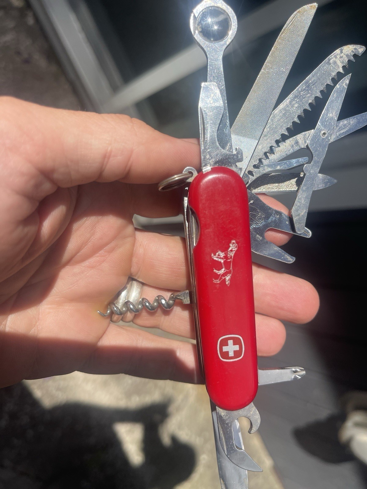 Rare Setter Pointer Wenger Delemont Switzerland Large Swiss Army Knife
