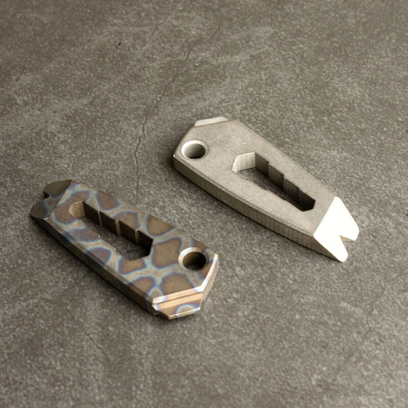 Mini TC4 Titanium Crowbar Pry Bar Underreach EDC Tool Key Keychain Pendant Gifts
