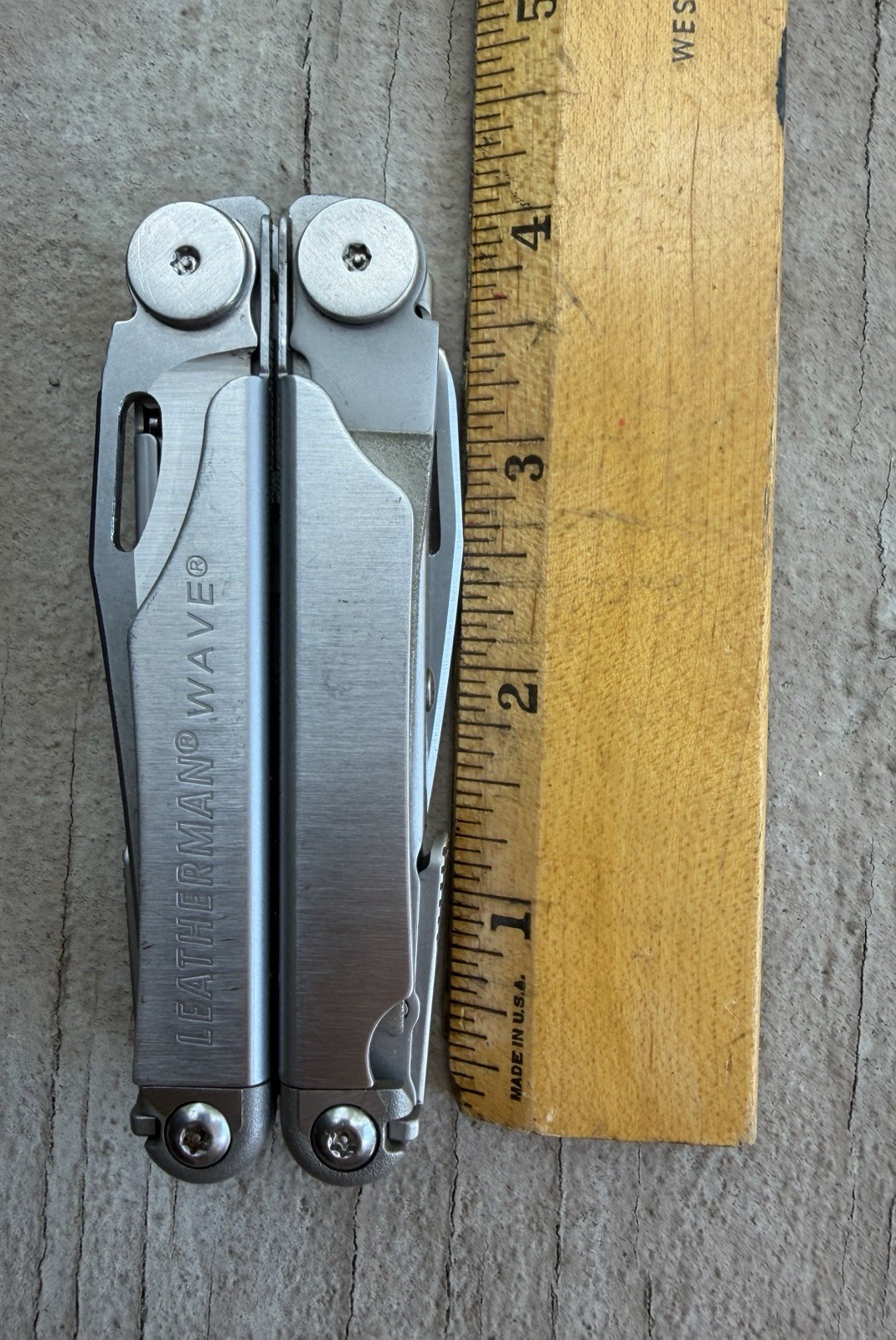 LEATHERMAN WAVE STAINLESS STEEL FOLDING MULTI TOOL IN LEATHER POUCH/CASE, EXC