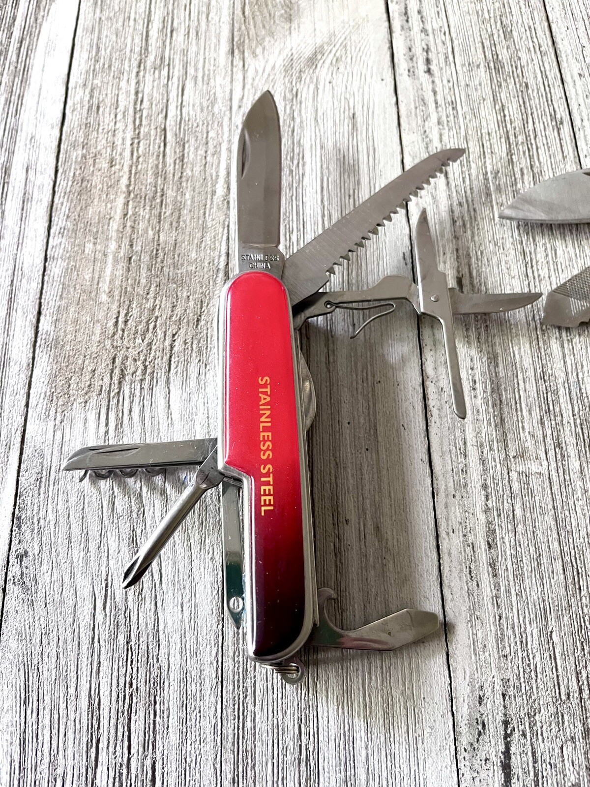 Sheffield Stainless 3 Piece Pocket Knife Tool Kit: Multi-Function Pocket Knives