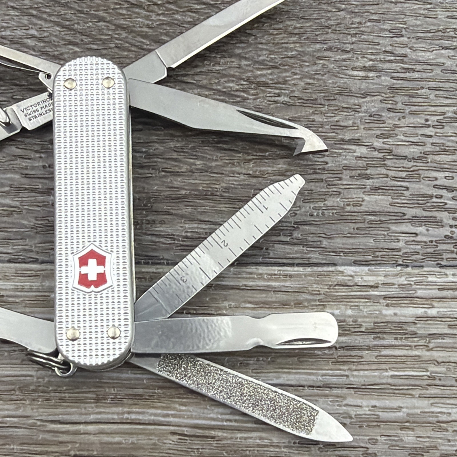 Swiss Army Knife, MiniChamp Silver Alox, Victorinox 0.6381.26US2, New In Box
