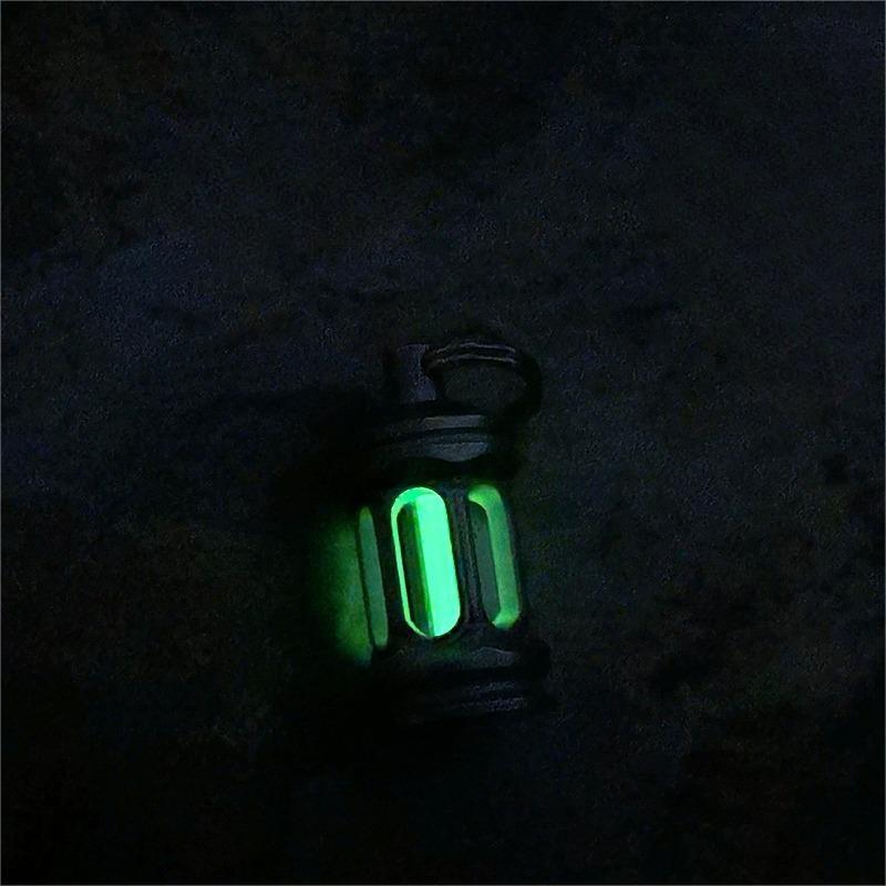 Glow in the Dark Titanium Keychain Necklace Pendant Knife Lanyard Paracord Bead