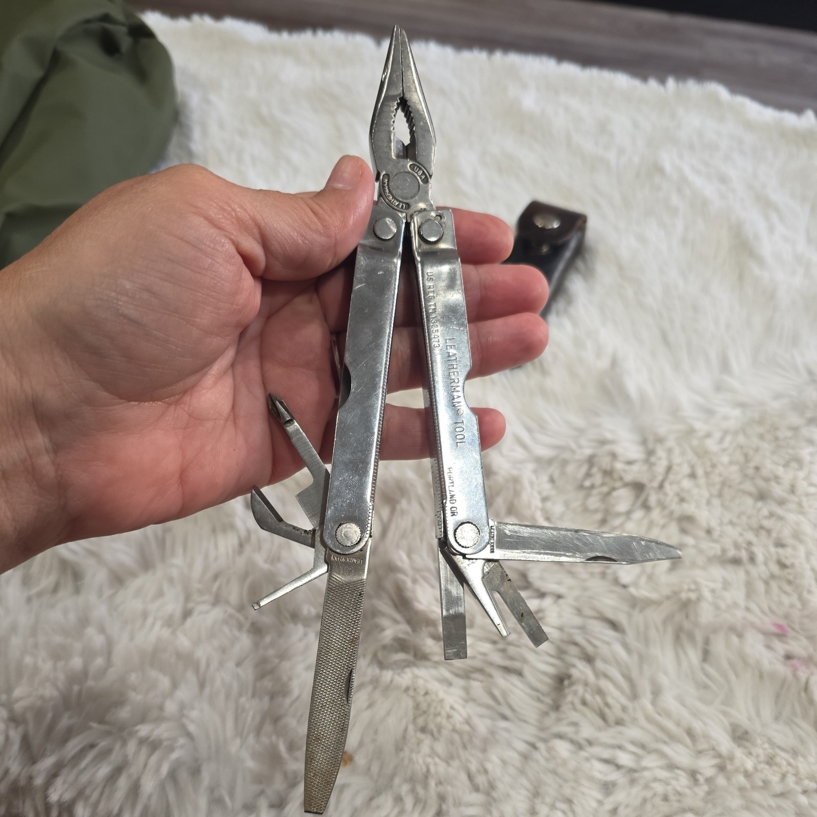 Vtg Original Leatherman Multi Tool Portland OR Leather Sheath USA