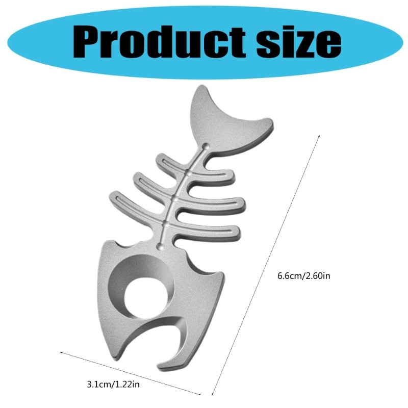 Fishbone Utility Bottle Openers Filter Bottle Water Purifiers Wrenches Emergency