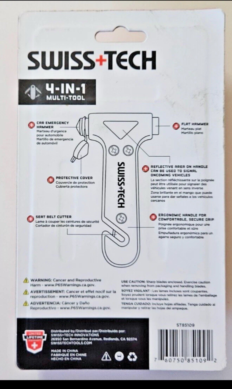 SWISS+TECH ST85109 BodyGard Auto Emergency Hammer Escape Tool